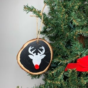 Wood Hand Painted Christmas Ornament